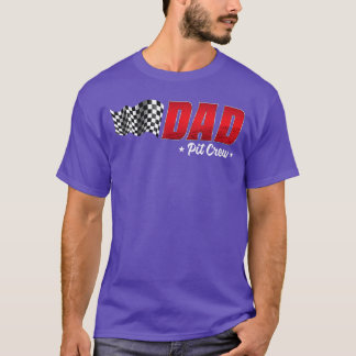 Dad Pit Crew Race Verjaardag Familie Racing Volwas T-shirt