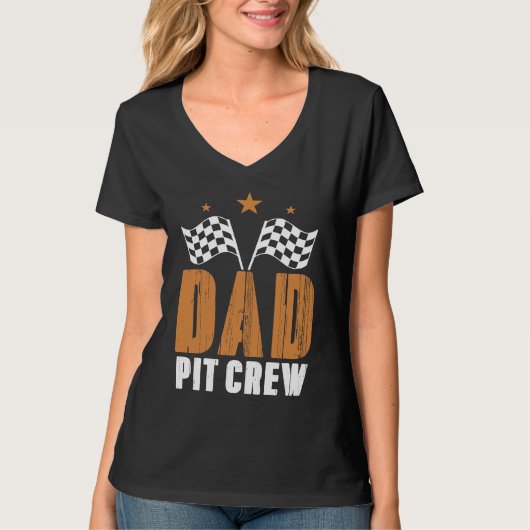 Dad Pit Crew Wheel Tracks Race Brake Luxurious Rac T-shirt (Voorkant)