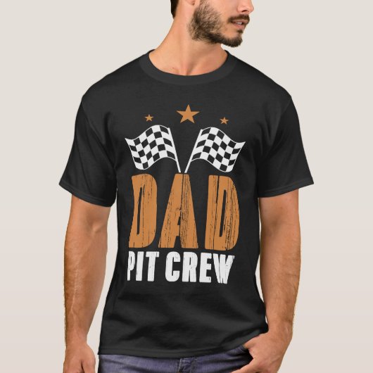 Dad Pit Crew Wheel Tracks Race Brake Luxurious Rac T-shirt (Voorkant)
