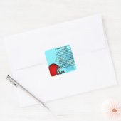 Dad Poem - Amerikaans Football Design Vierkante Sticker (Envelop)