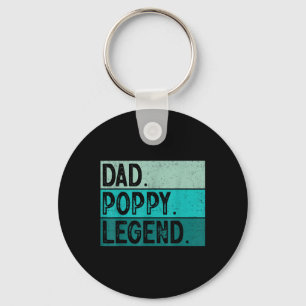Dad Poppy Legend - Distressed Bold Poppy G Sleutelhanger
