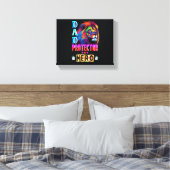 Dad Protector Hero Canvas Afdruk (Insitu (Slaapkamer))