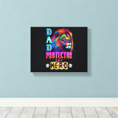 Dad Protector Hero Canvas Afdruk (Insitu (Houten vloer))