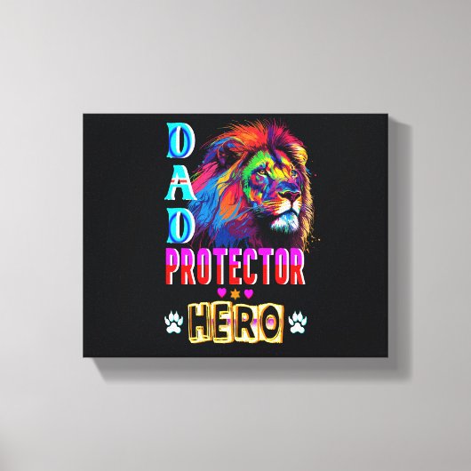 Dad Protector Hero Canvas Afdruk (Voorkant)