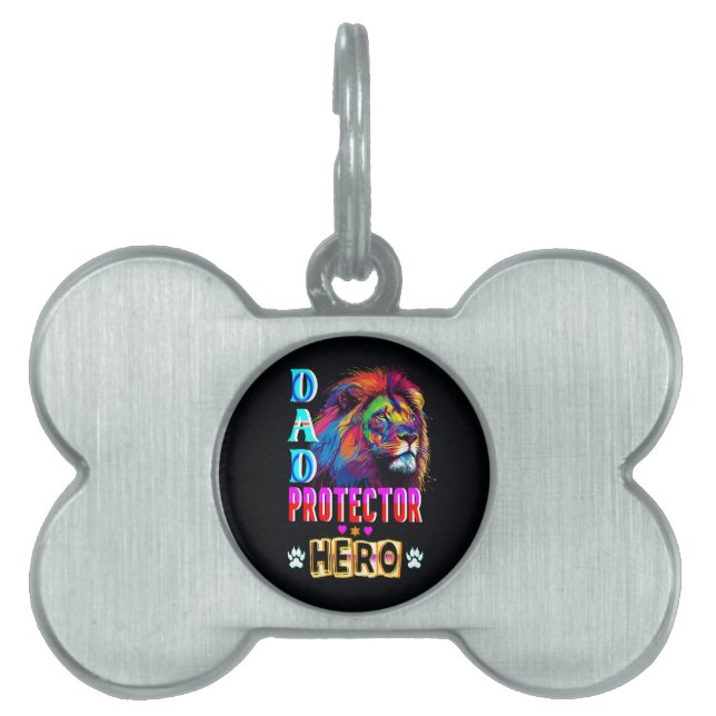 Dad Protector Hero Huisdieren Naamplaatje (voorkant)
