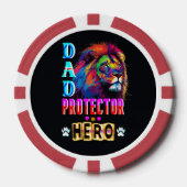 Dad Protector Hero Poker Chips (Voorkant)