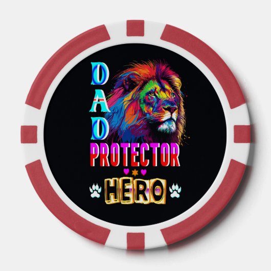 Dad Protector Hero Poker Chips (Voorkant)