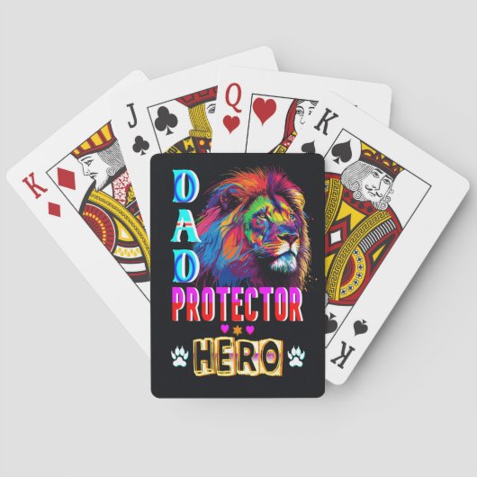 Dad Protector Hero Pokerkaarten (Achterkant)