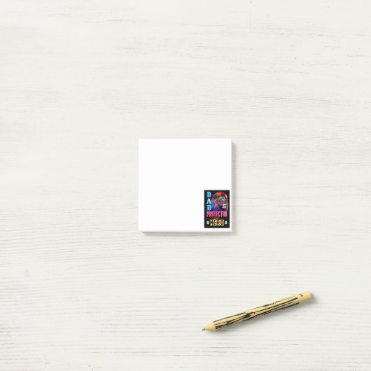 Dad Protector Hero Post-it® Notes (Op bureau)