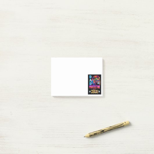 Dad Protector Hero Post-it® Notes (Op bureau)