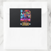 Dad Protector Hero Rechthoekige Sticker (Tas)