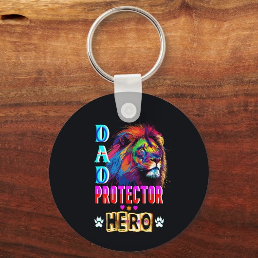 Dad Protector Hero Sleutelhanger (Achterkant)