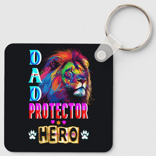 Dad Protector Hero Sleutelhanger (Achterkant)