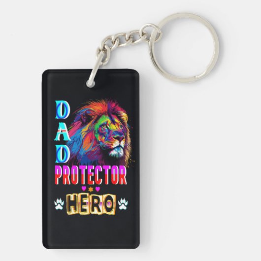 Dad Protector Hero Sleutelhanger (achterkant)