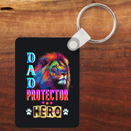 Dad Protector Hero Sleutelhanger (Achterkant)