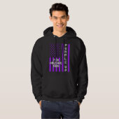 Dad Purple Up Military Child Kids Appreciation Ame Hoodie (Voorkant volledig)