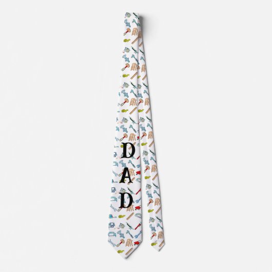 "DAD" Quote Collectie DIY Enthusiast's Tools Stropdas (Voorkant)