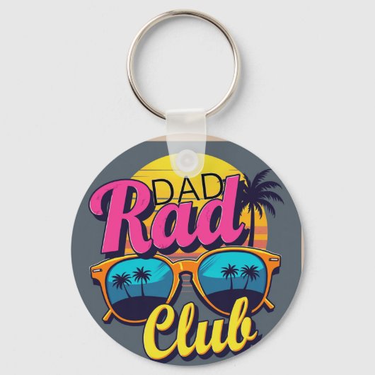 Dad Rad Club Retro Zomervibes - Vaderdag Sleutelhanger (Voorkant)