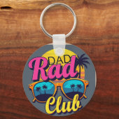 Dad Rad Club Retro Zomervibes - Vaderdag Sleutelhanger (Voorkant)