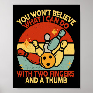 Dad Retro Funny Bowling S Vrouwen Volwassen Humor Poster
