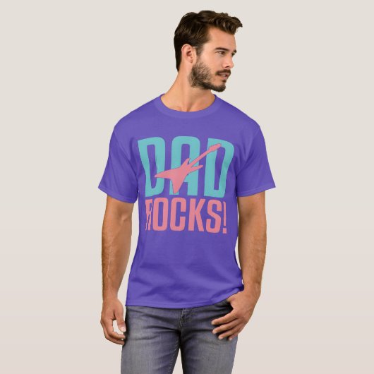 Dad Rocks gift T-shirt (Voorkant volledig)