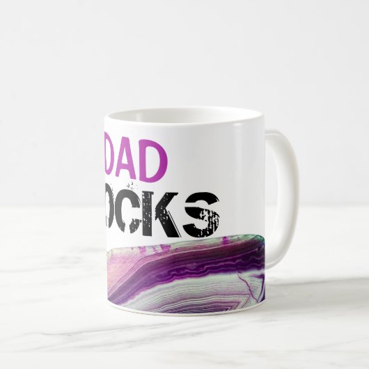 ** Dad Rocks Lapidary Agate Stone Koffiemok (Voorkant rechts)
