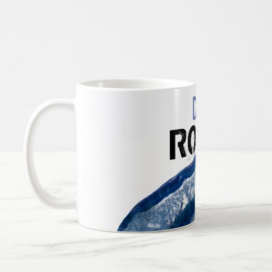 *~* DAD Rocks Stones Lapidary Blue Agate Koffiemok (Links)