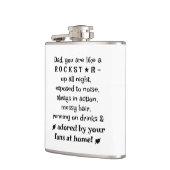 Dad Rockstar 6oz Flask, Birthday Gift From Baby,   Heupfles (Links)