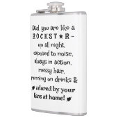 Dad Rockstar 8oz Flask, Birthday Gift From Kids,   Heupfles (Links)
