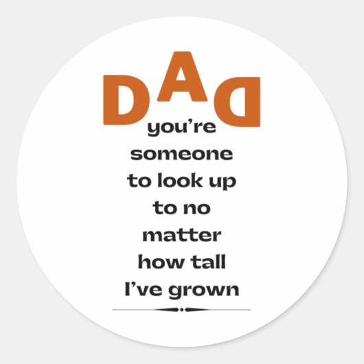 Dad Ronde Sticker (Voorkant)