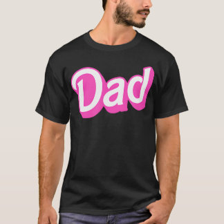 Dad Roze Witte Overlappende Lettertype T-shirt