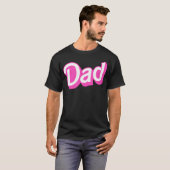 Dad Roze Witte Overlappende Lettertype T-shirt (Voorkant volledig)