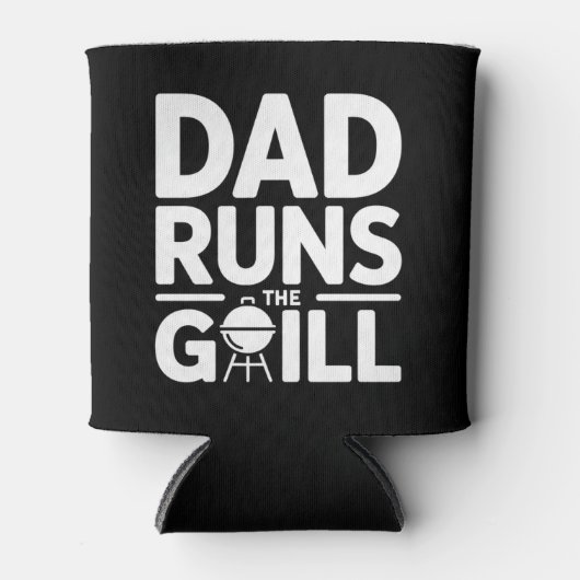 Dad Runs the Grill Fun BBQ Blikjeskoeler (Voorkant)