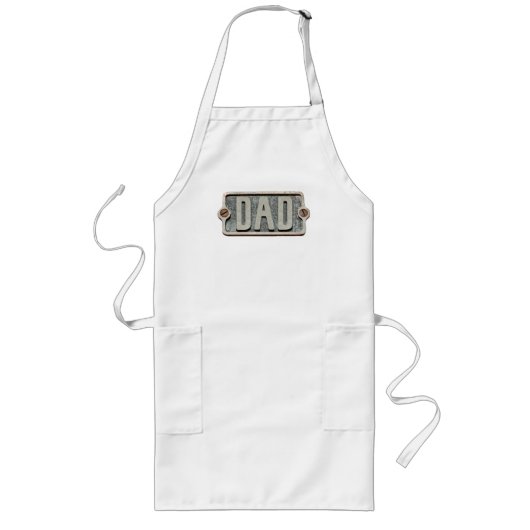 DAD Rustic Metal bord apron Lang Schort (Voorkant)