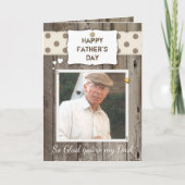 Dad Rustic Vaderdag of Verjaardagsfoto Kaart (Voorkant)