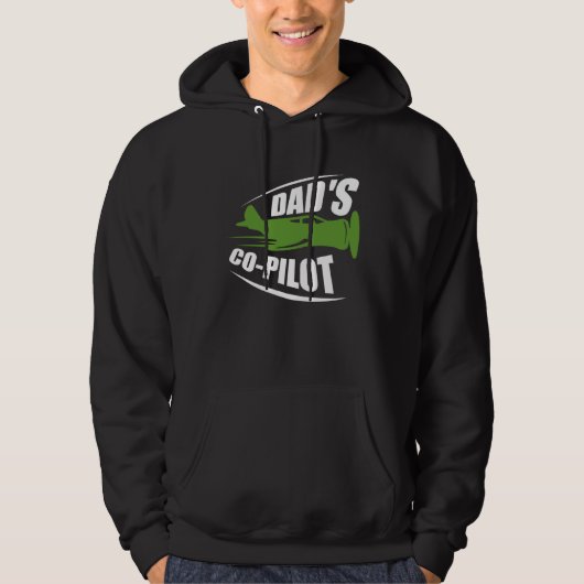 Dad s Co Pilot Dad Pilot Father Son Daughter Hoodie (Voorkant)