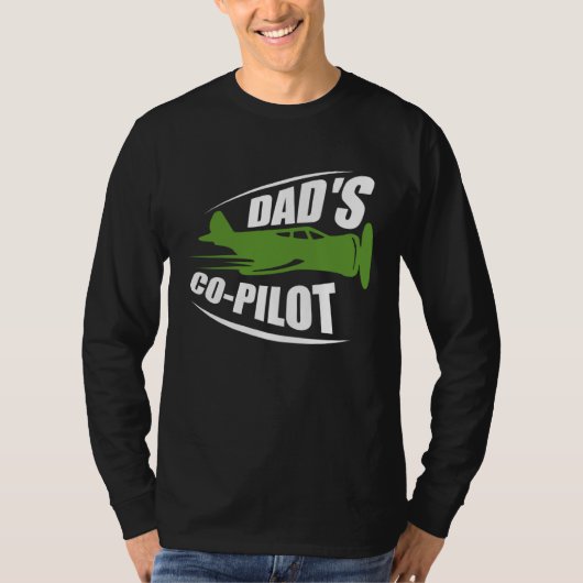 Dad s Co Pilot Dad Pilot Father Son Daughter T-shirt (Voorkant)