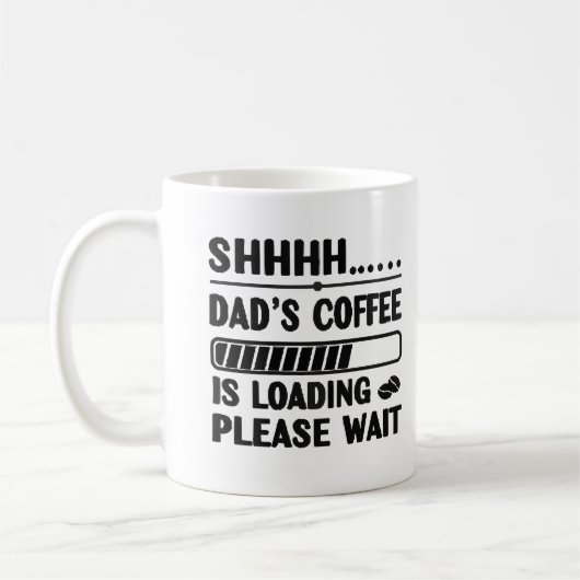 Dad’s Coffee Loading – Funny Tech Mug/Tee Koffiemok (Links)