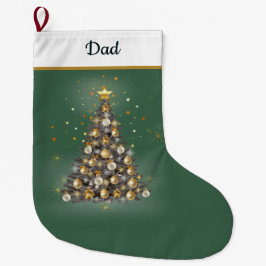 Dad’s Green Christmas Stocking – Classic Design Grote Kerstsok