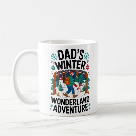 Dad’s Winter Wonderland Adventure Design Koffiemok (Links)