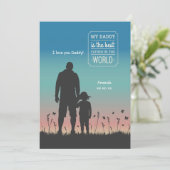 Dad Silhouette Wenskaart Kaart (Staand voorkant)