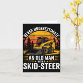Dad Skid Steer Operator Father Construction Heavy  Kaart (Gele Bloem)