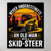 Dad Skid Steer Operator Father Construction Heavy  Poster (Voorkant)