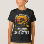 Dad Skid Steer Operator Father Construction Heavy  T-shirt (Voorkant)