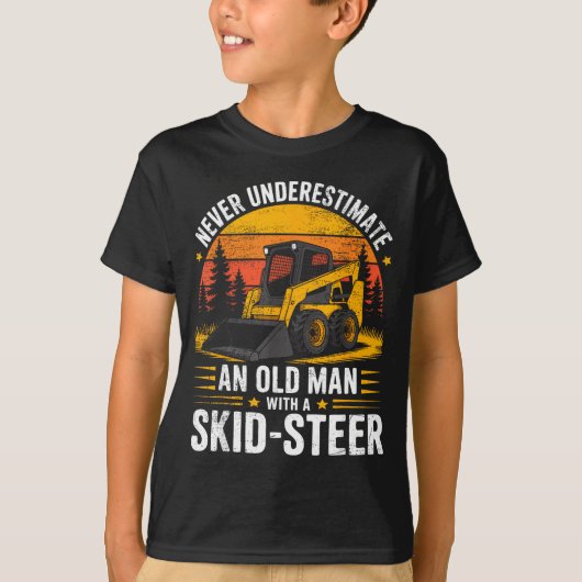 Dad Skid Steer Operator Father Construction Heavy T-shirt (Voorkant)