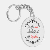 Dad Sleutelhanger Holder - Sentimental Gift voor V (Voorkant Links)