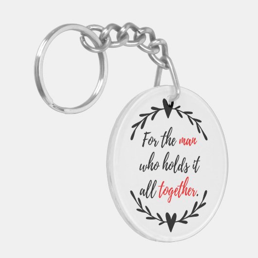 Dad Sleutelhanger Holder - Sentimental Gift voor V (Voorkant Links)