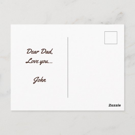 Dad Son Bonding Vaderdag Quote Fotocamping Briefkaart (Achterkant)