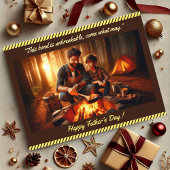 Dad Son Bonding Vaderdag Quote Fotocamping Briefkaart