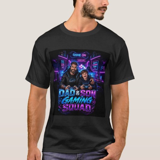 Dad & Son Gaming Squad T-shirt (Voorkant)